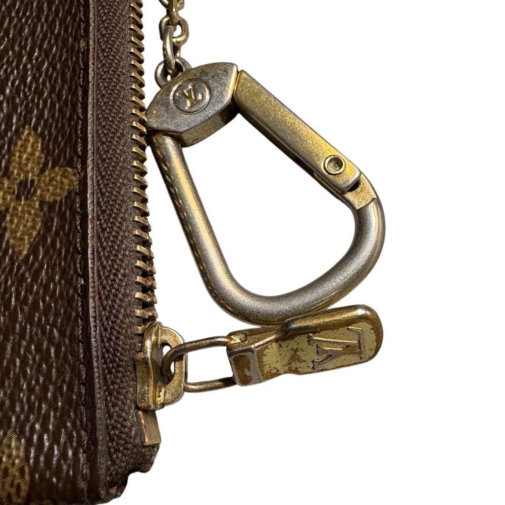 Louis Vuitton Monogram Canvas Key Cles Coin Pouch Keychain Small Card Holder - Picture 4 of 13